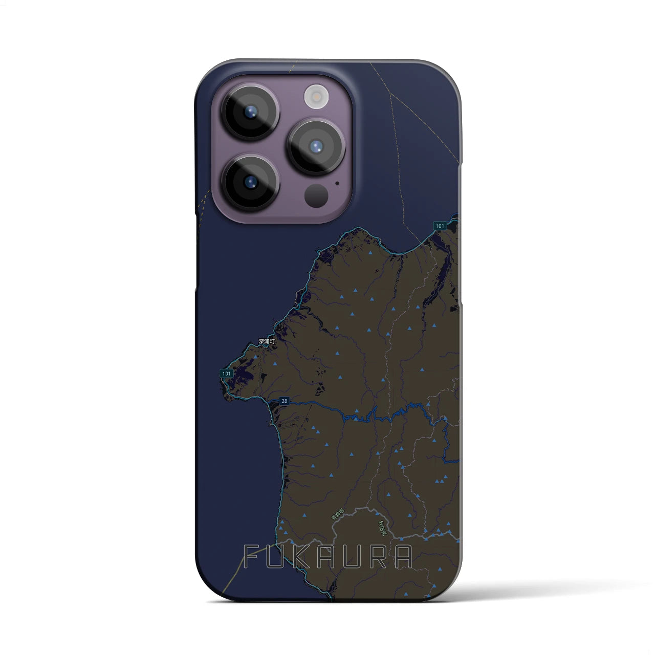 【深浦（青森県）】地図柄iPhoneケース（バックカバータイプ）