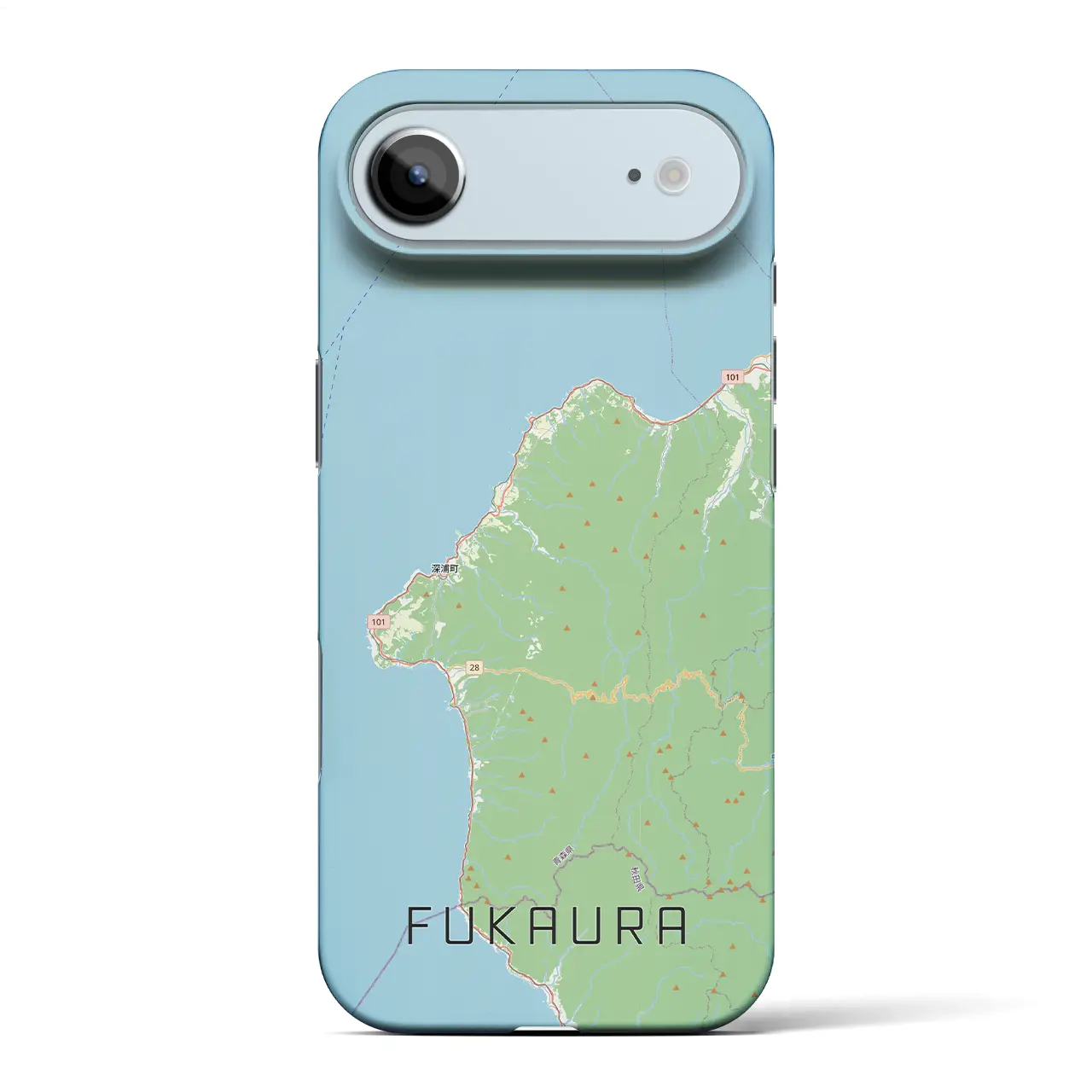 【深浦（青森県）】地図柄iPhoneケース（バックカバータイプ）