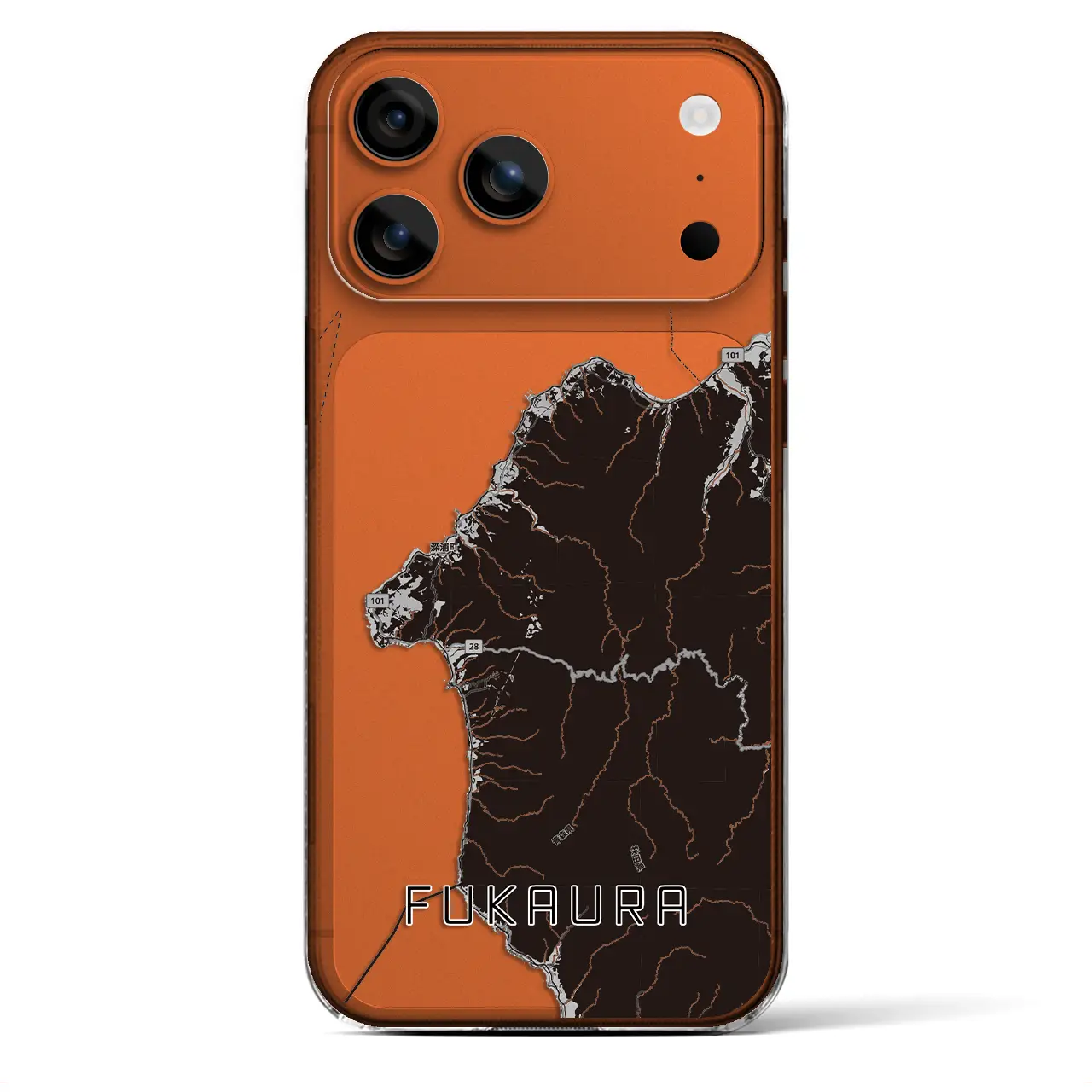 【深浦（青森県）】地図柄iPhoneケース（クリアタイプ）