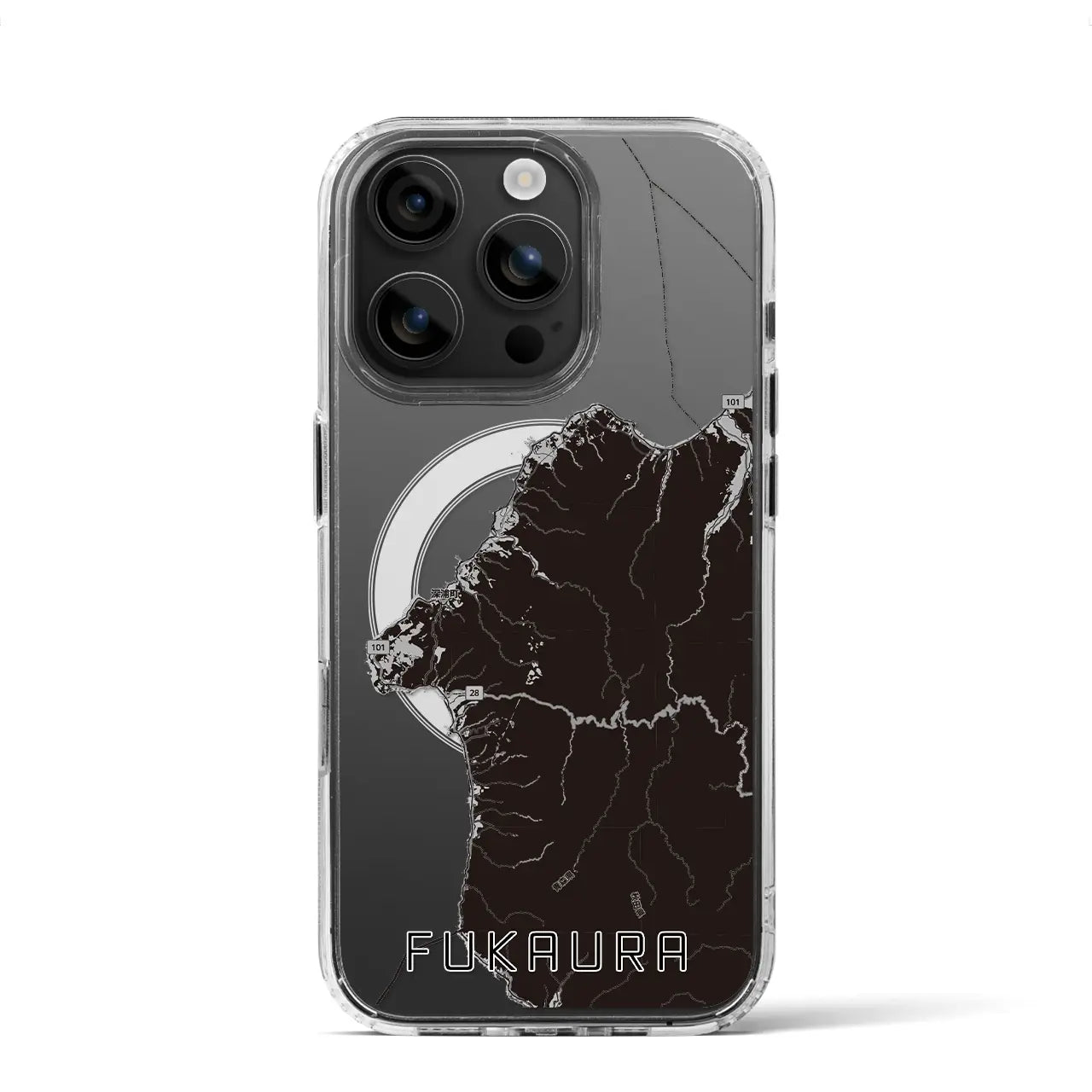 【深浦（青森県）】地図柄iPhoneケース（MagSafeタイプ）