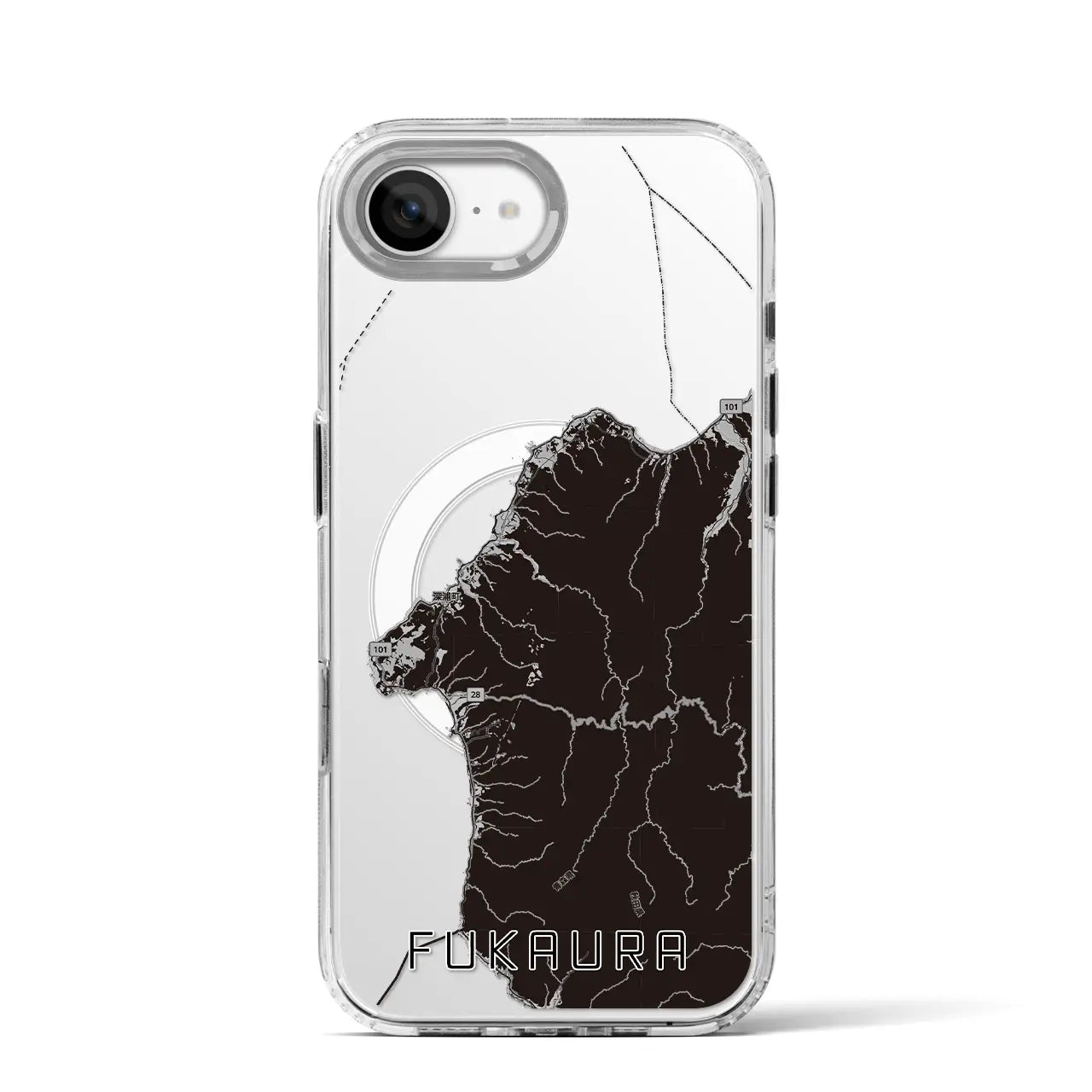 【深浦（青森県）】地図柄iPhoneケース（MagSafeタイプ）