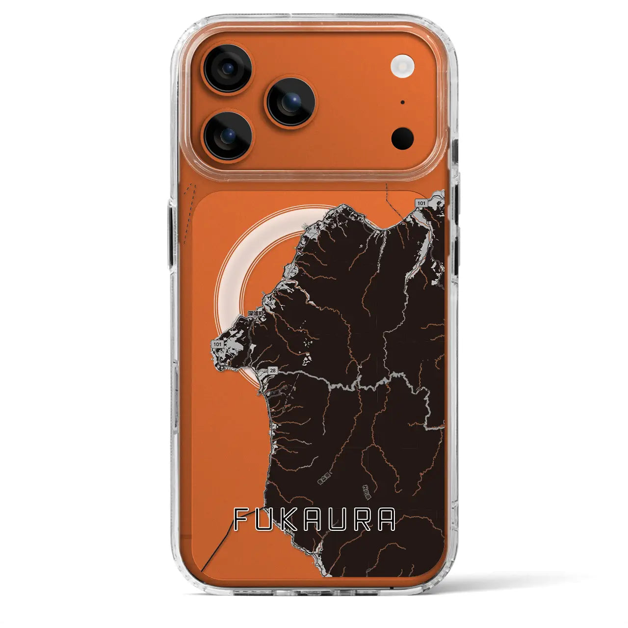 【深浦（青森県）】地図柄iPhoneケース（MagSafeタイプ）