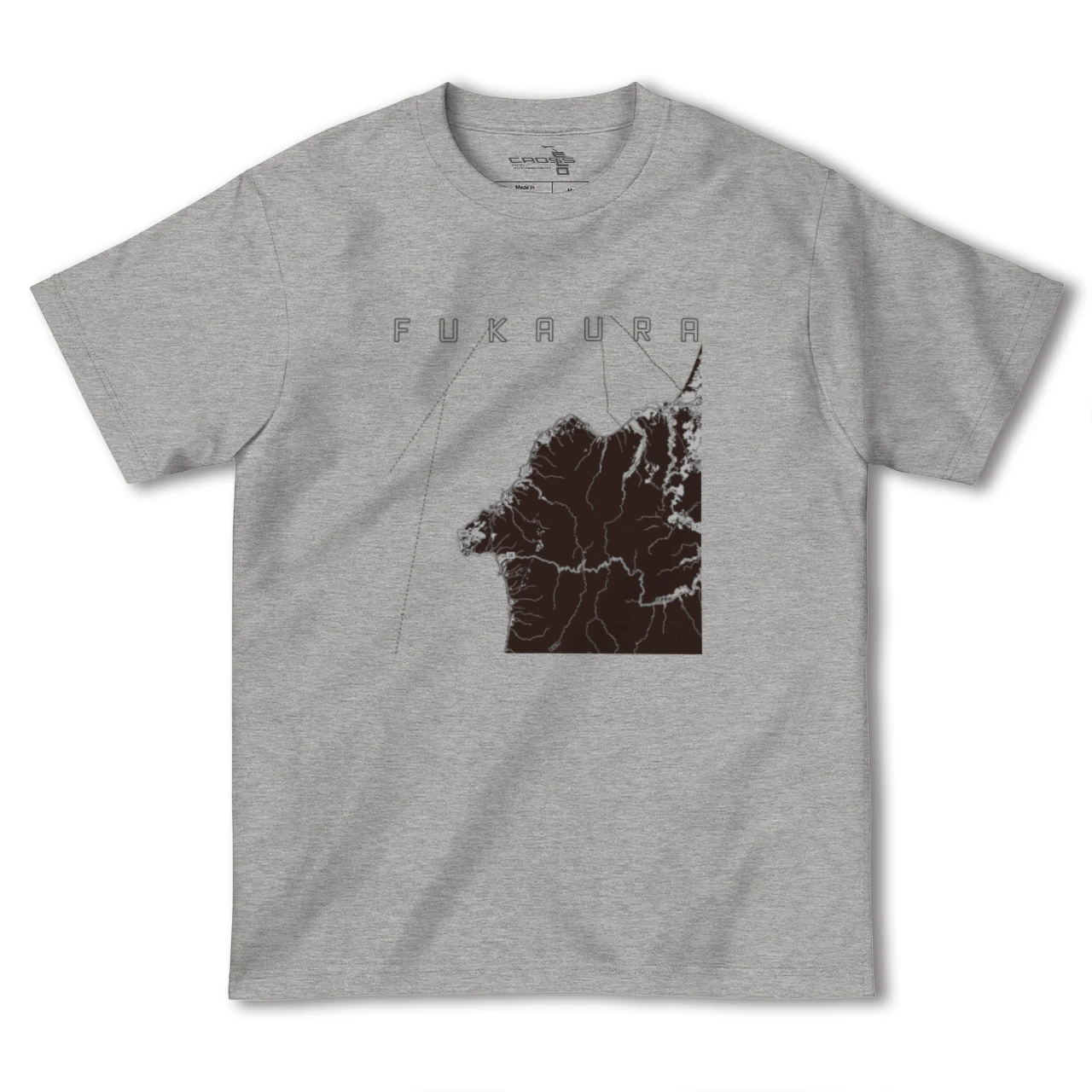 【深浦（青森県）】地図柄ヘビーウェイトTシャツ