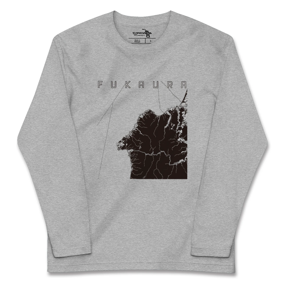 【深浦（青森県）】地図柄ロングスリーブTシャツ
