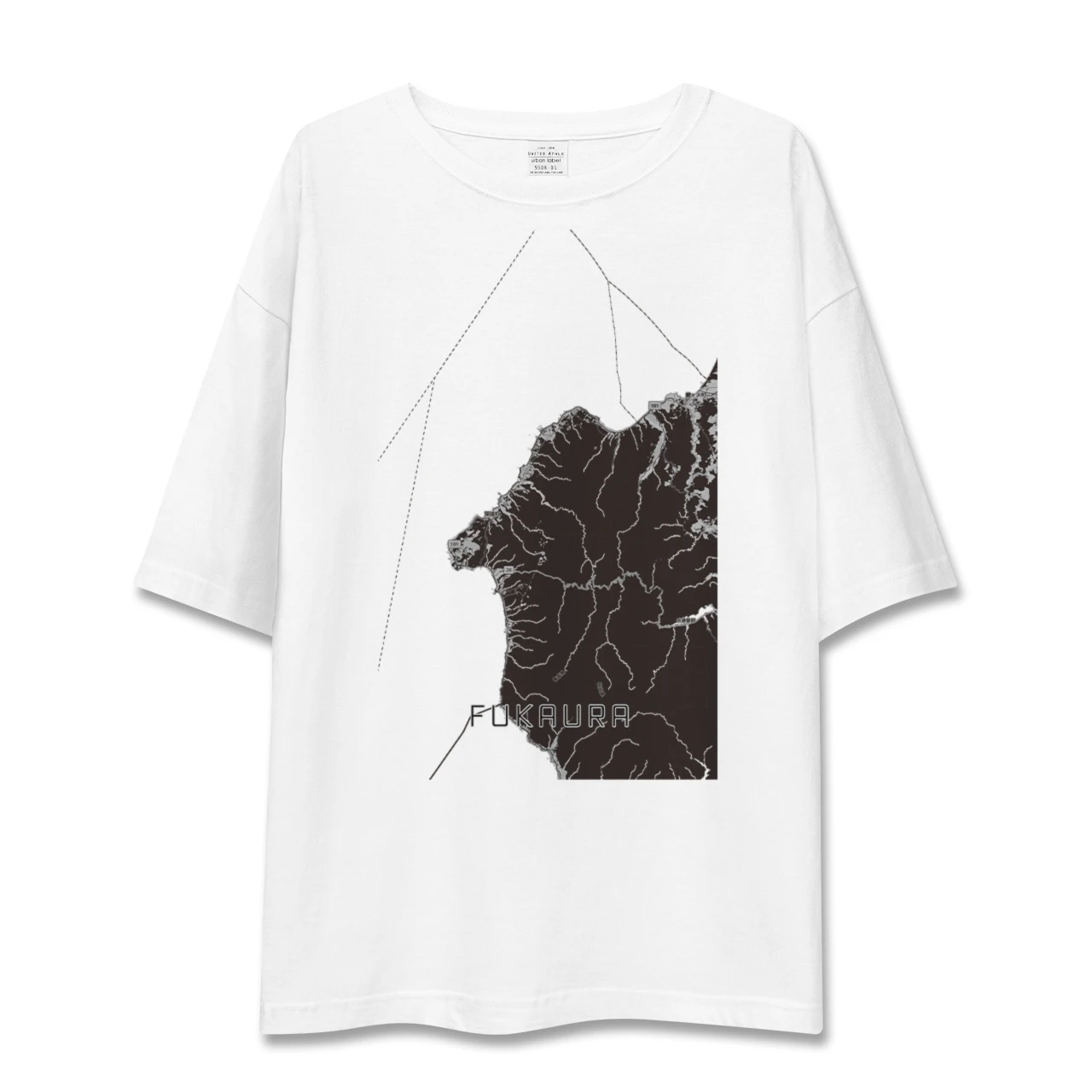 【深浦（青森県）】地図柄ビッグシルエットTシャツ