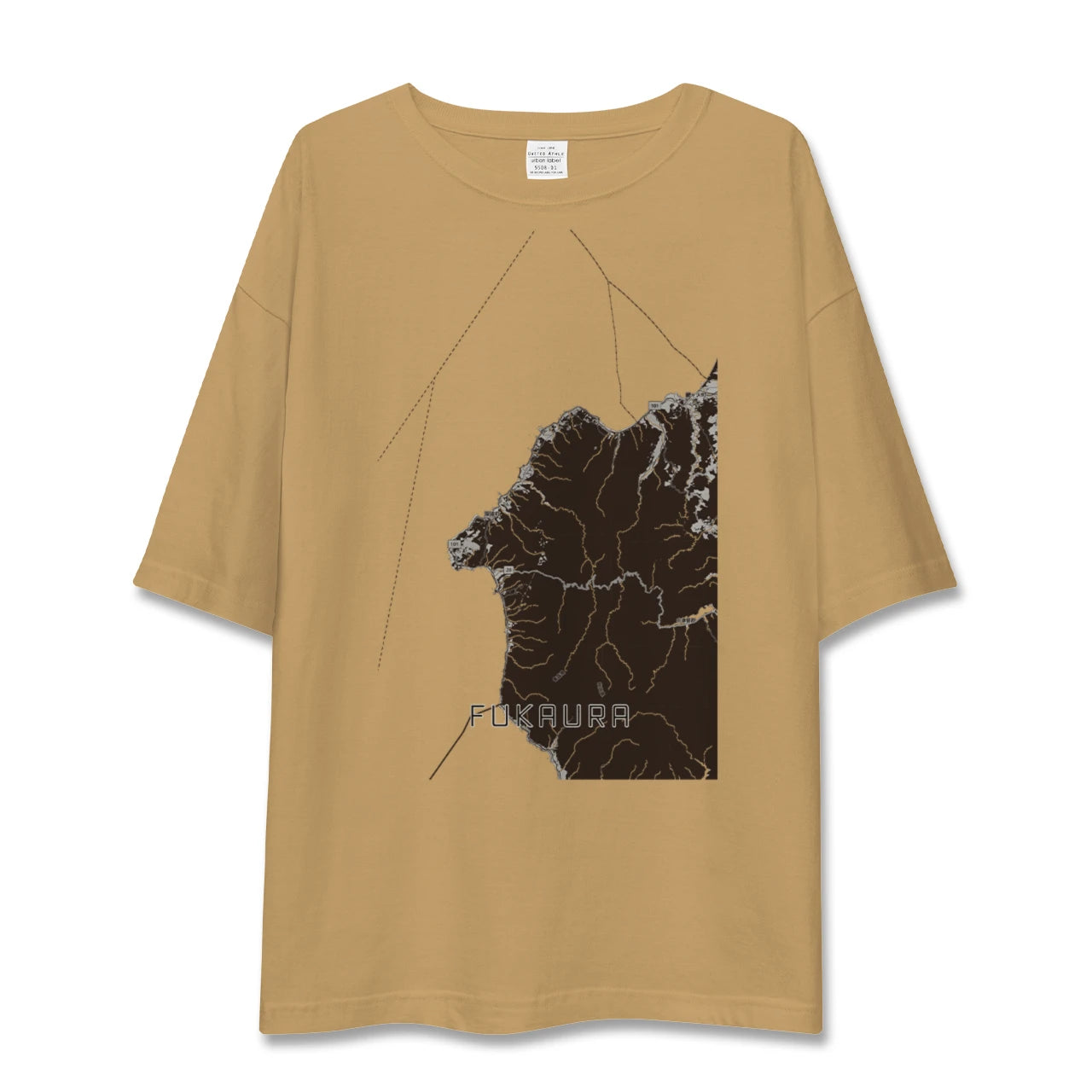 【深浦（青森県）】地図柄ビッグシルエットTシャツ