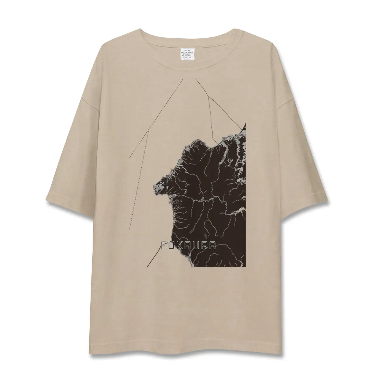 【深浦（青森県）】地図柄ビッグシルエットTシャツ