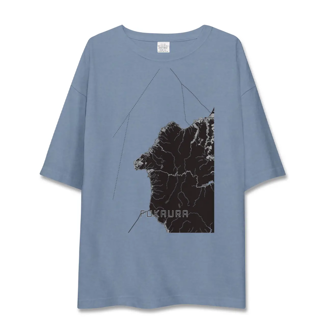 【深浦（青森県）】地図柄ビッグシルエットTシャツ