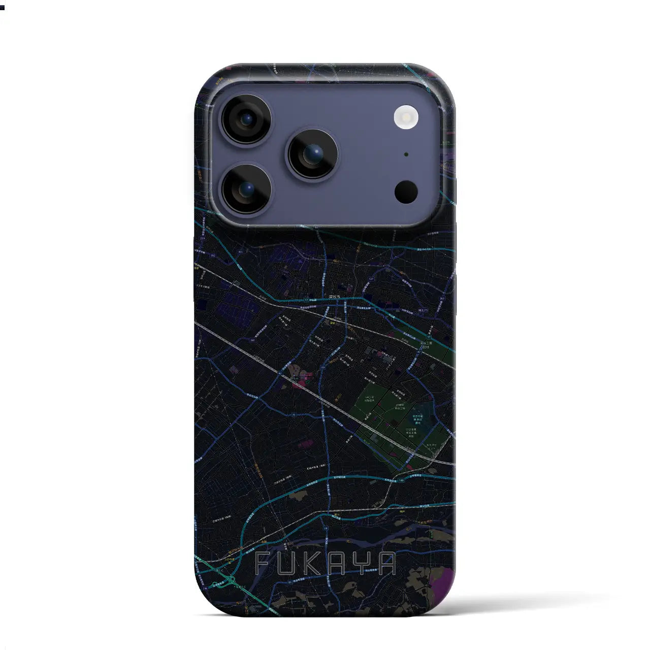 【深谷（埼玉県）】地図柄iPhoneケース（バックカバータイプ）