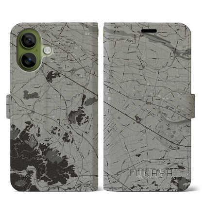 【深谷（埼玉県）】地図柄iPhoneケース（手帳タイプ）