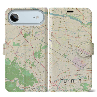 【深谷（埼玉県）】地図柄iPhoneケース（手帳タイプ）