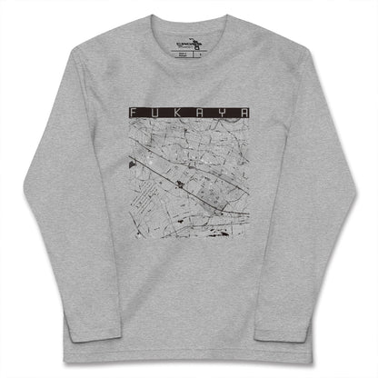 【深谷（埼玉県）】地図柄ロングスリーブTシャツ