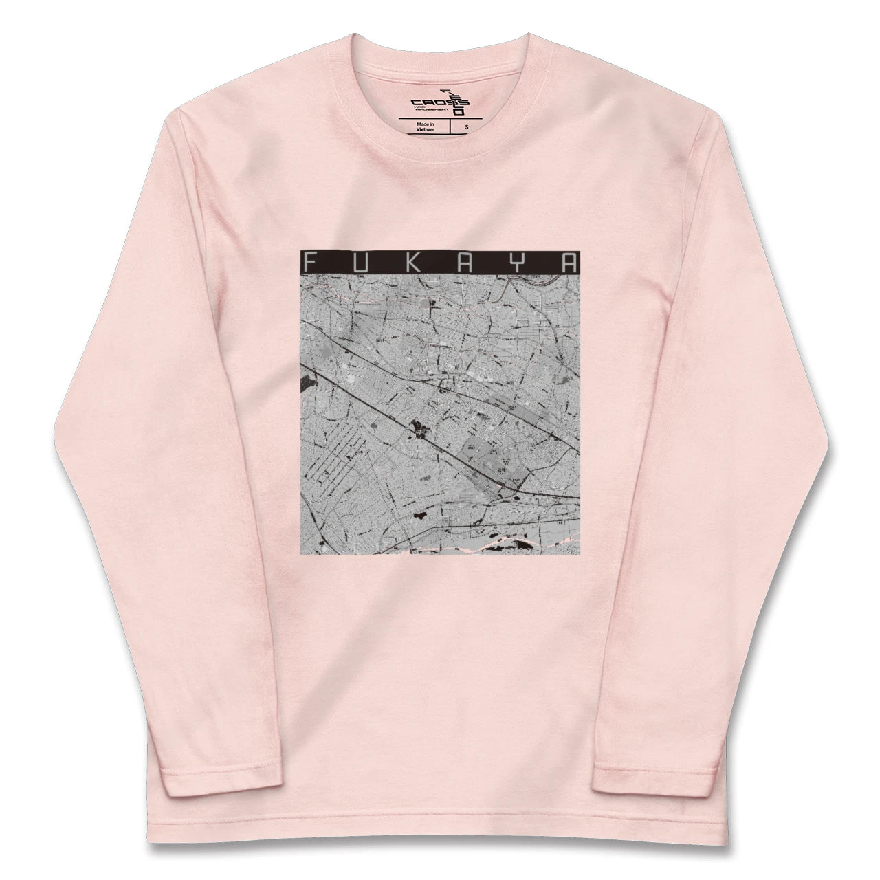 【深谷（埼玉県）】地図柄ロングスリーブTシャツ