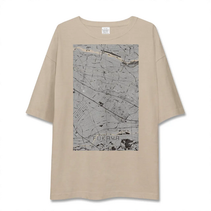 【深谷（埼玉県）】地図柄ビッグシルエットTシャツ