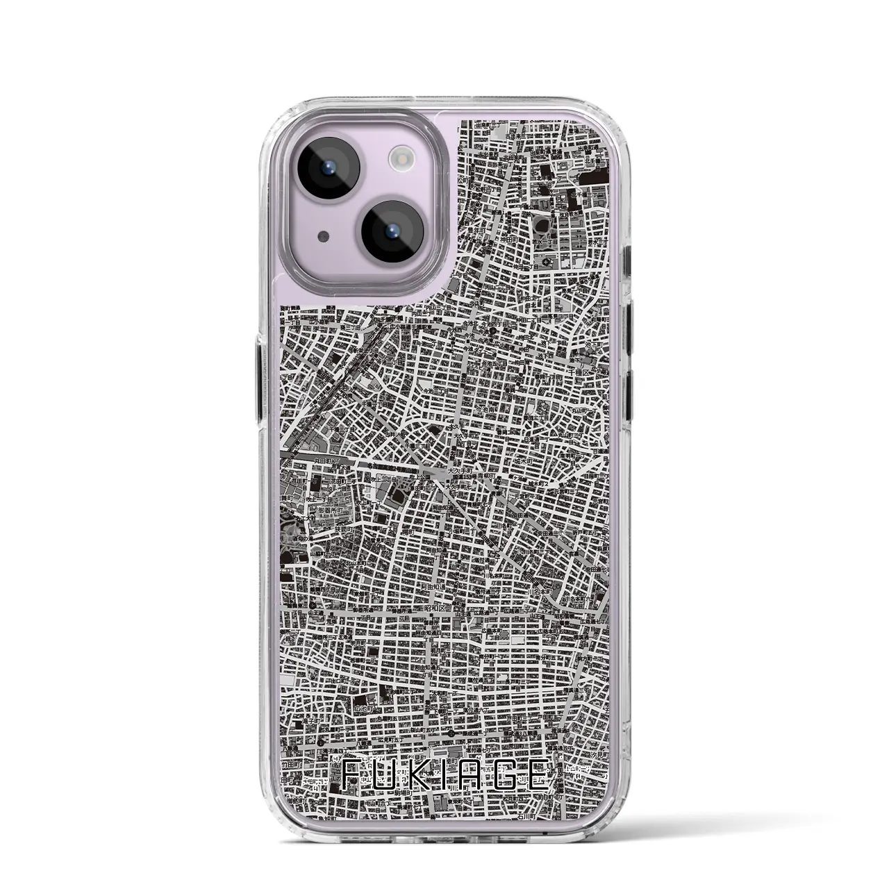 【吹上（愛知県）】地図柄iPhoneケース（MagSafeタイプ）