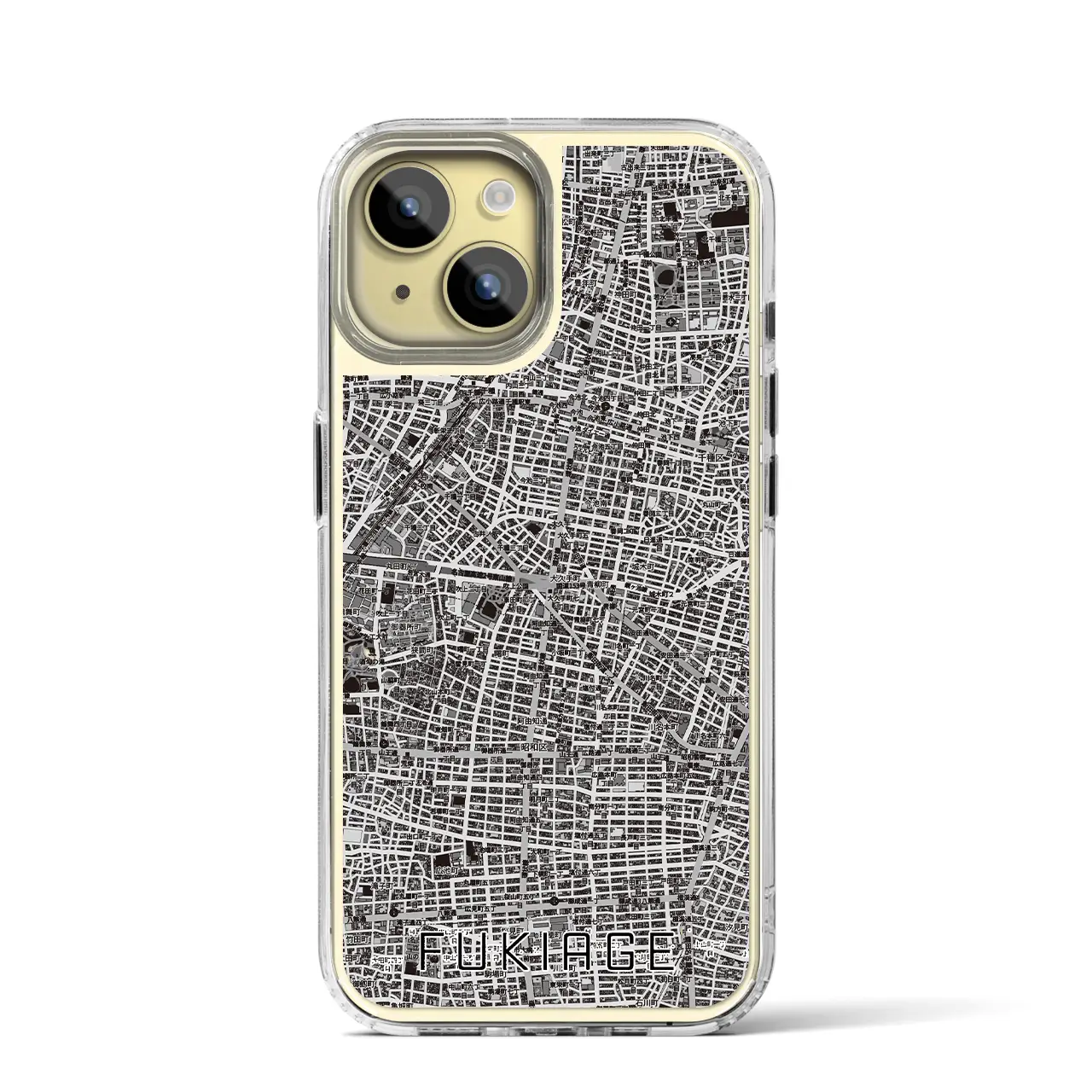 【吹上（愛知県）】地図柄iPhoneケース（MagSafeタイプ）