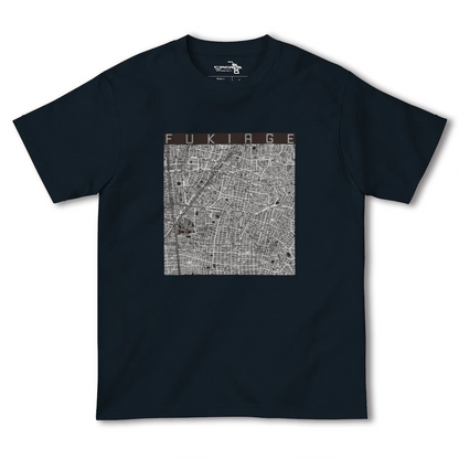 【吹上（愛知県）】地図柄ヘビーウェイトTシャツ