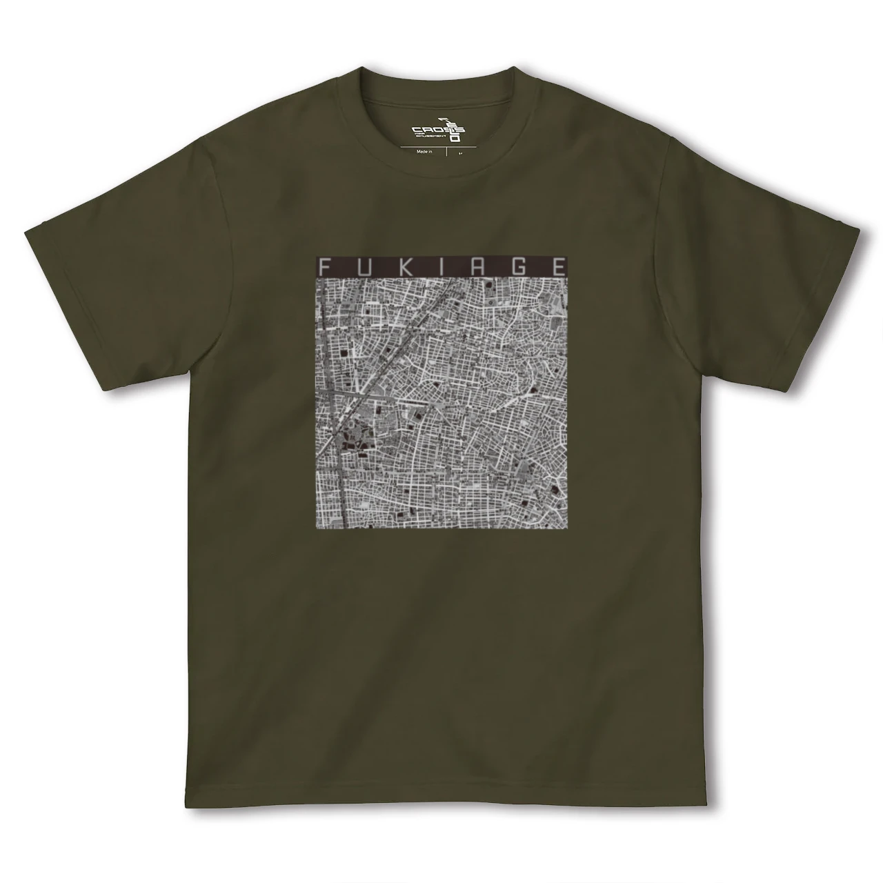 【吹上（愛知県）】地図柄ヘビーウェイトTシャツ