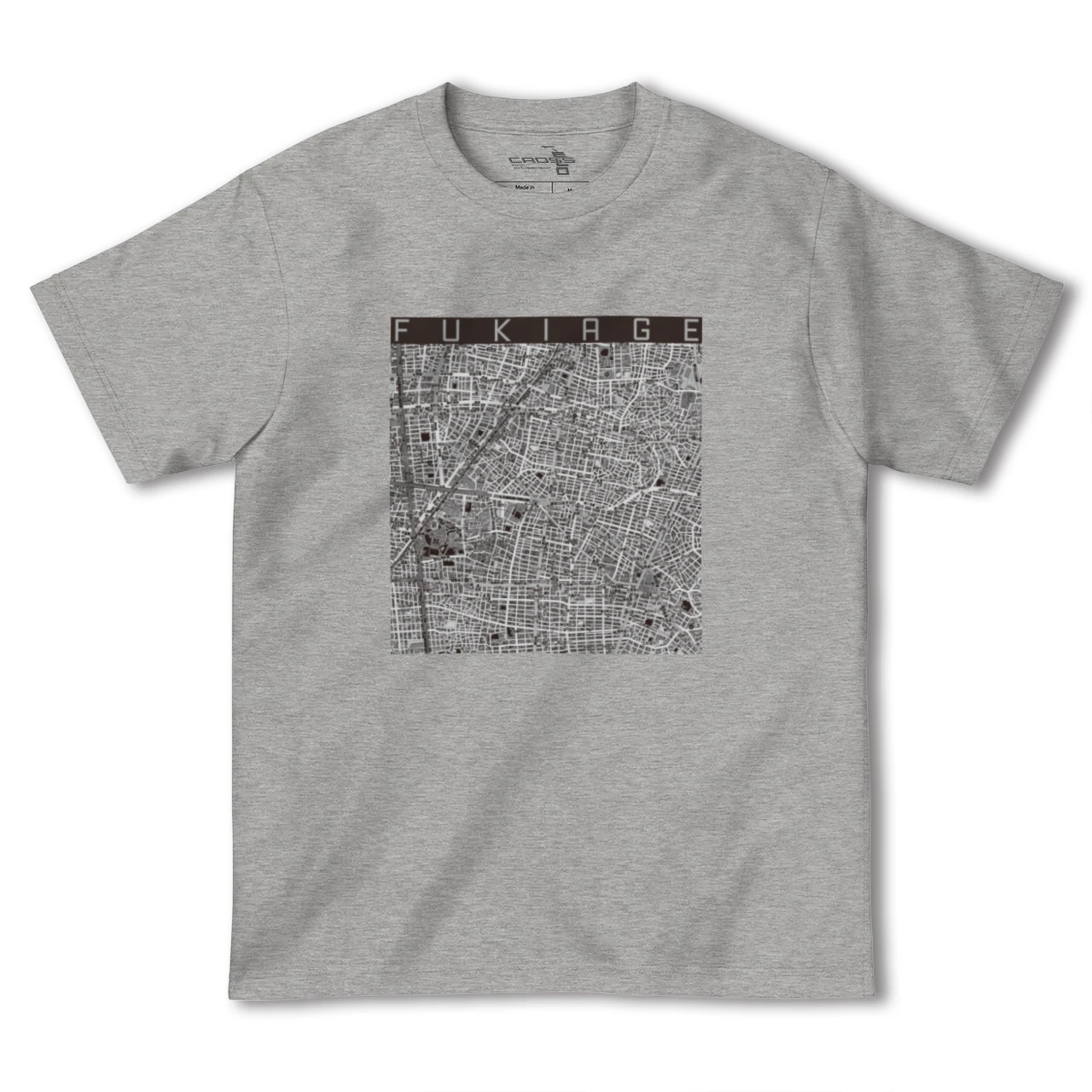 【吹上（愛知県）】地図柄ヘビーウェイトTシャツ