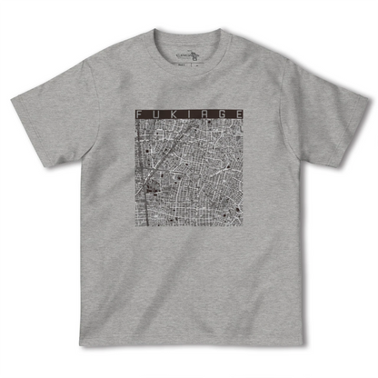 【吹上（愛知県）】地図柄ヘビーウェイトTシャツ