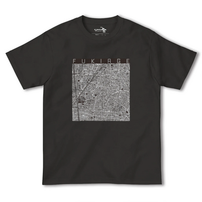 【吹上（愛知県）】地図柄ヘビーウェイトTシャツ