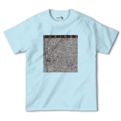 【吹上（愛知県）】地図柄ヘビーウェイトTシャツ