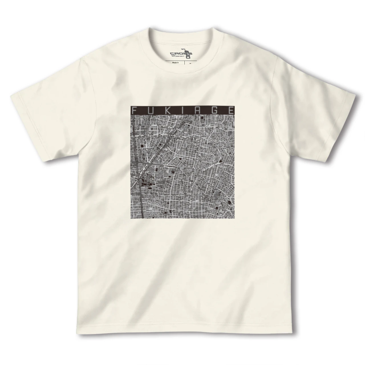 【吹上（愛知県）】地図柄ヘビーウェイトTシャツ