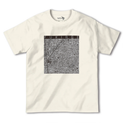 【吹上（愛知県）】地図柄ヘビーウェイトTシャツ