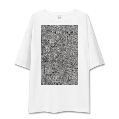 【吹上（愛知県）】地図柄ビッグシルエットTシャツ