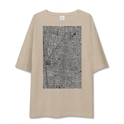 【吹上（愛知県）】地図柄ビッグシルエットTシャツ