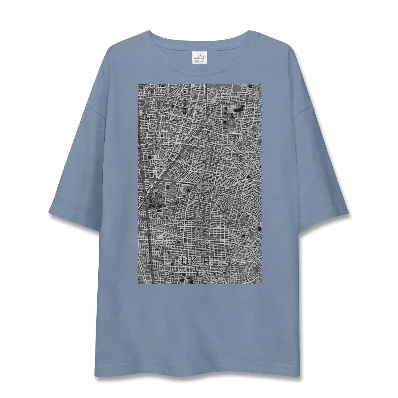 【吹上（愛知県）】地図柄ビッグシルエットTシャツ