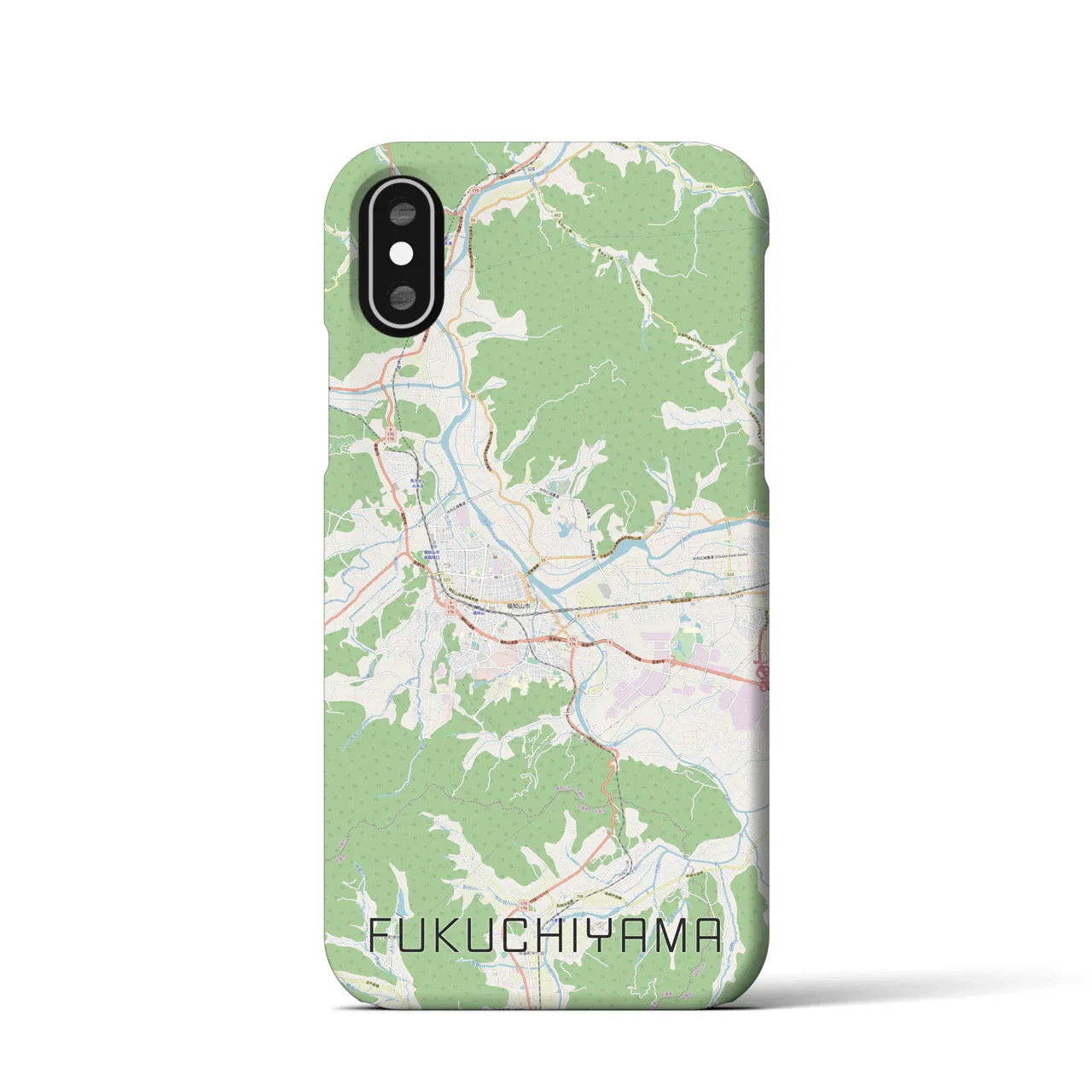 【福知山（京都府）】地図柄iPhoneケース（バックカバータイプ）