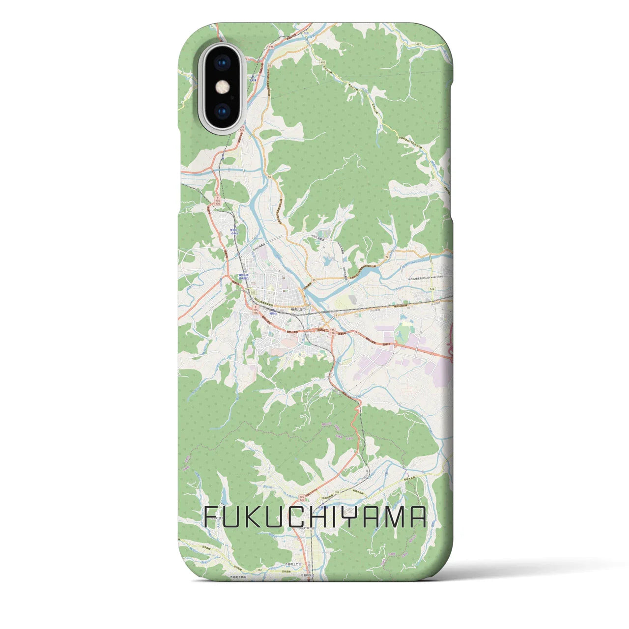 【福知山（京都府）】地図柄iPhoneケース（バックカバータイプ）