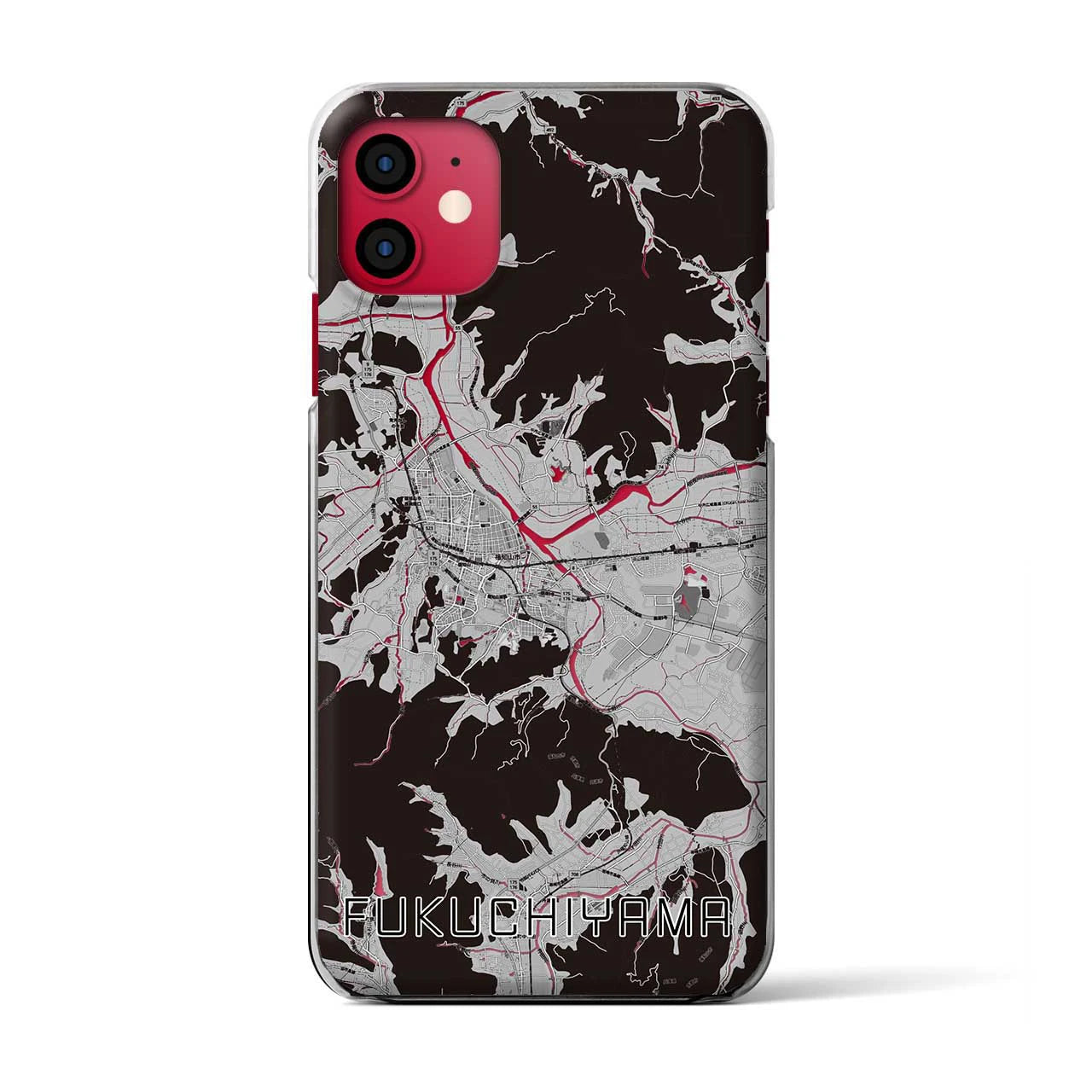 【福知山（京都府）】地図柄iPhoneケース（クリアタイプ）