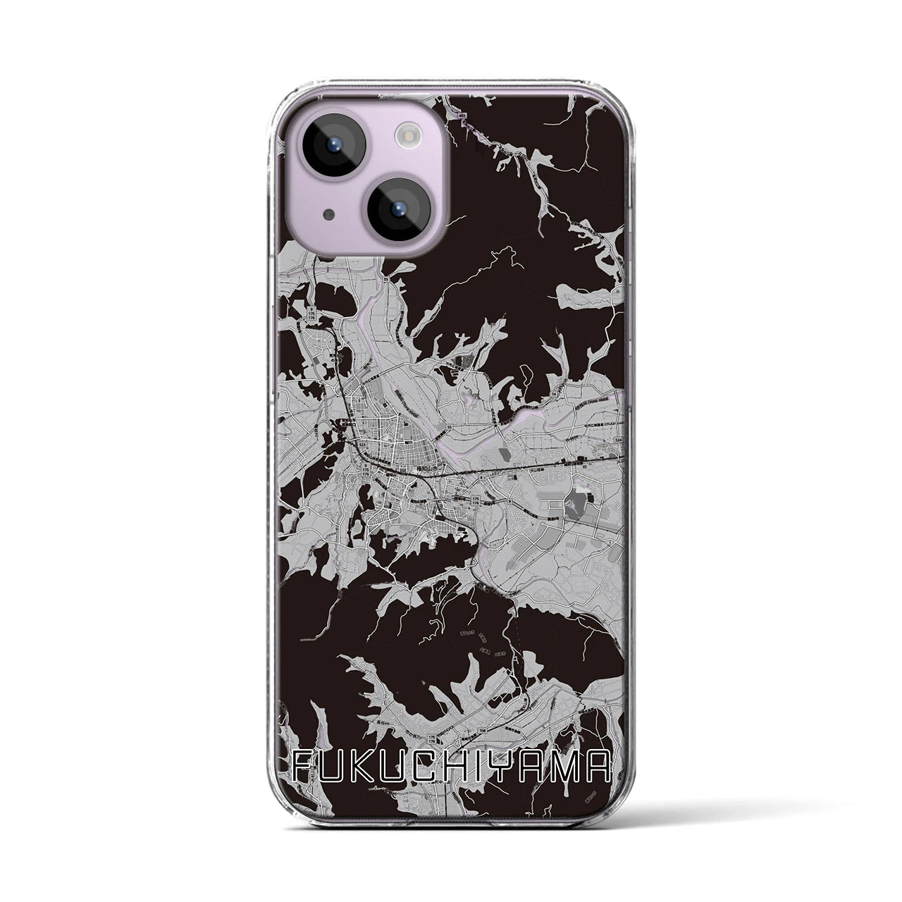 【福知山（京都府）】地図柄iPhoneケース（クリアタイプ）