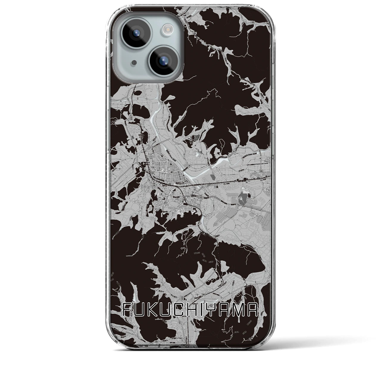 【福知山（京都府）】地図柄iPhoneケース（クリアタイプ）