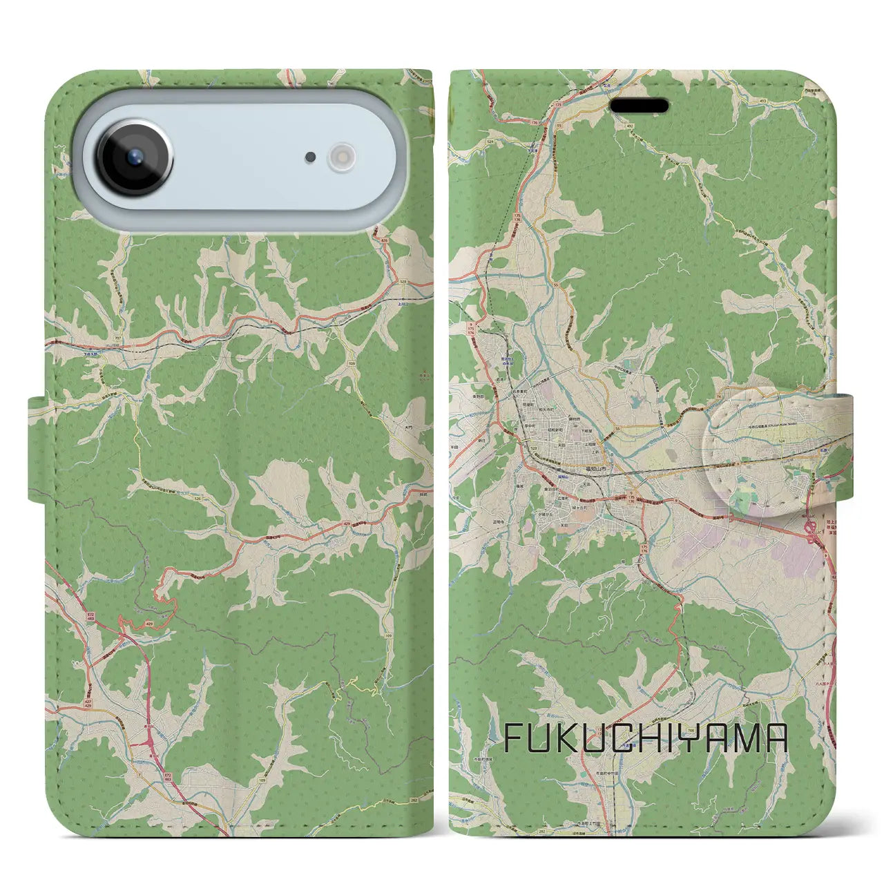 【福知山（京都府）】地図柄iPhoneケース（手帳タイプ）