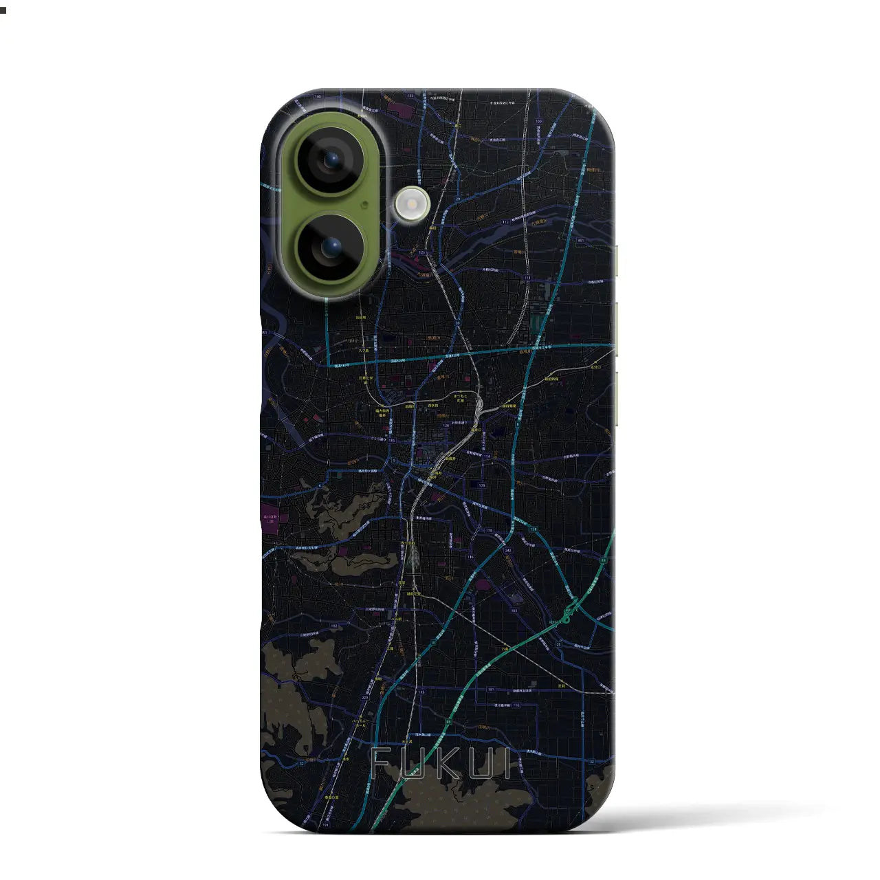 【福井（福井県）】地図柄iPhoneケース（バックカバータイプ）