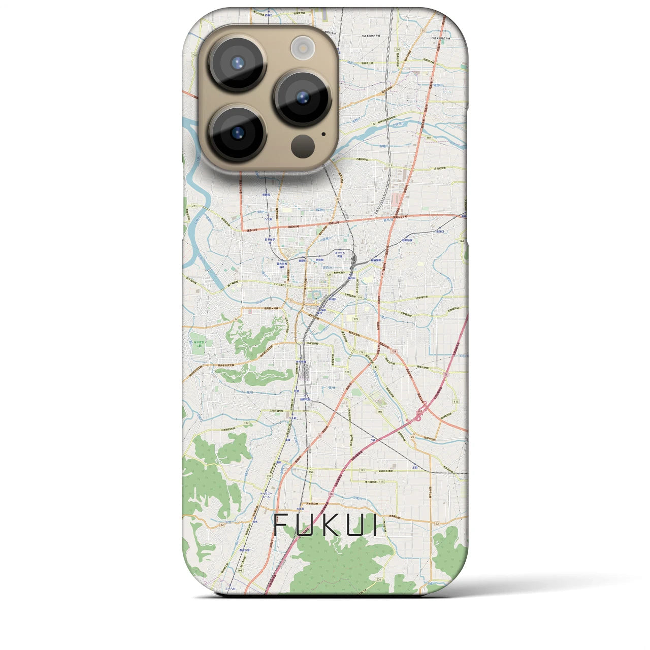 【福井（福井県）】地図柄iPhoneケース（バックカバータイプ）