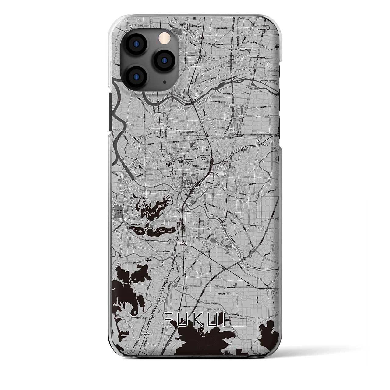【福井（福井県）】地図柄iPhoneケース（クリアタイプ）