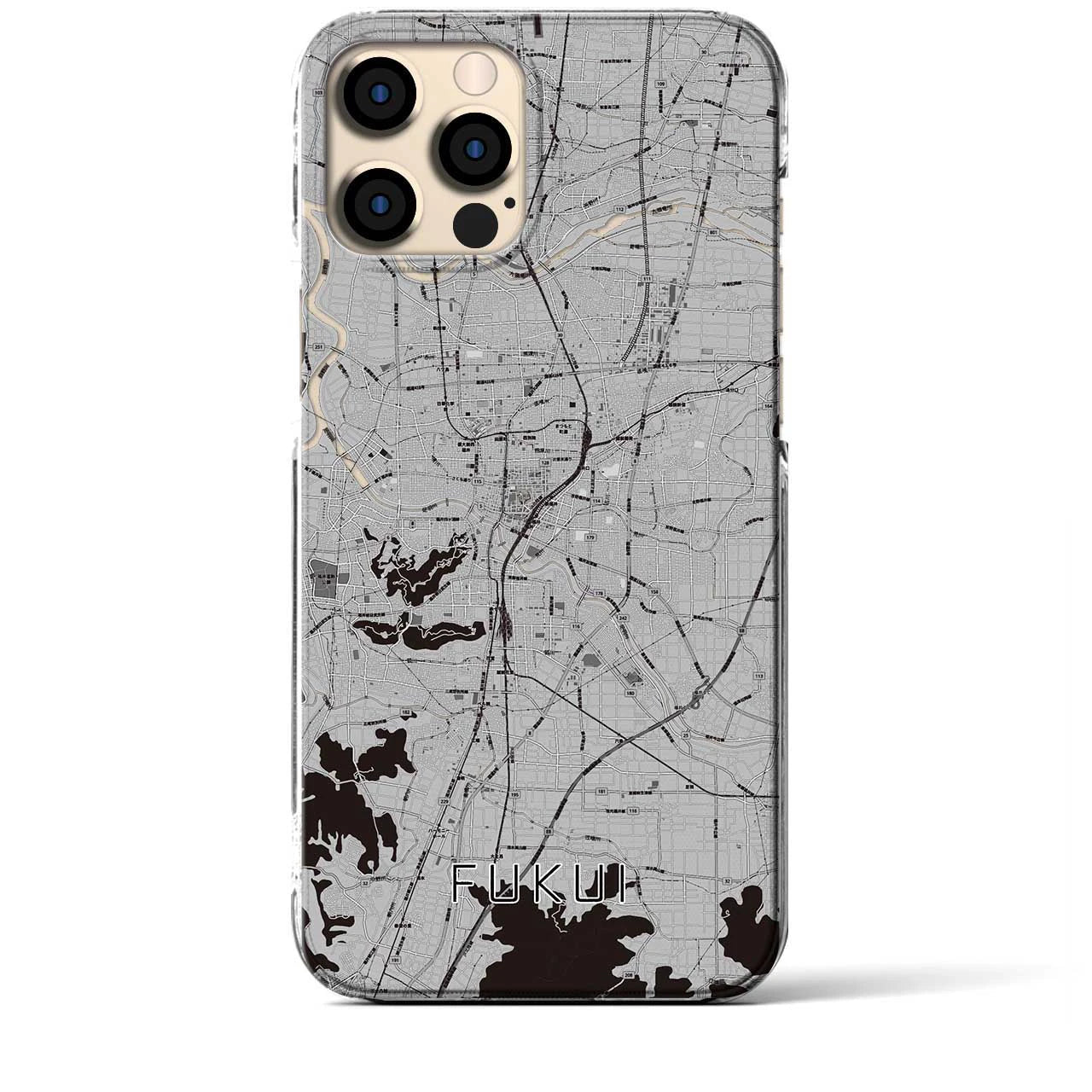 【福井（福井県）】地図柄iPhoneケース（クリアタイプ）