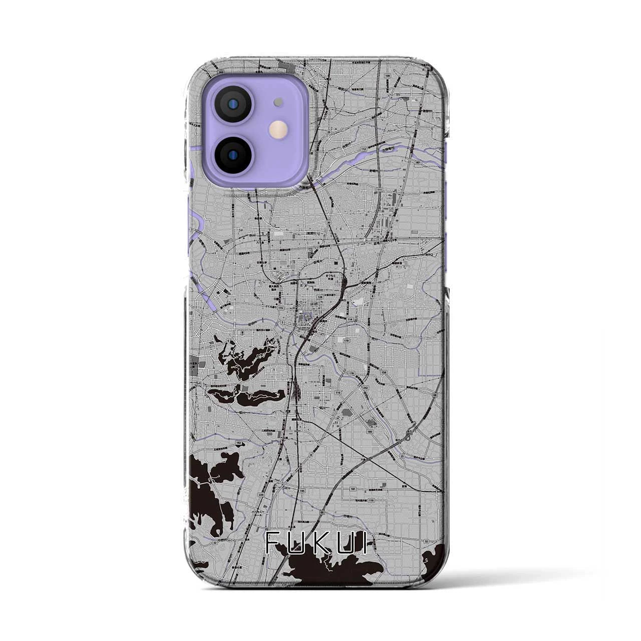 【福井（福井県）】地図柄iPhoneケース（クリアタイプ）