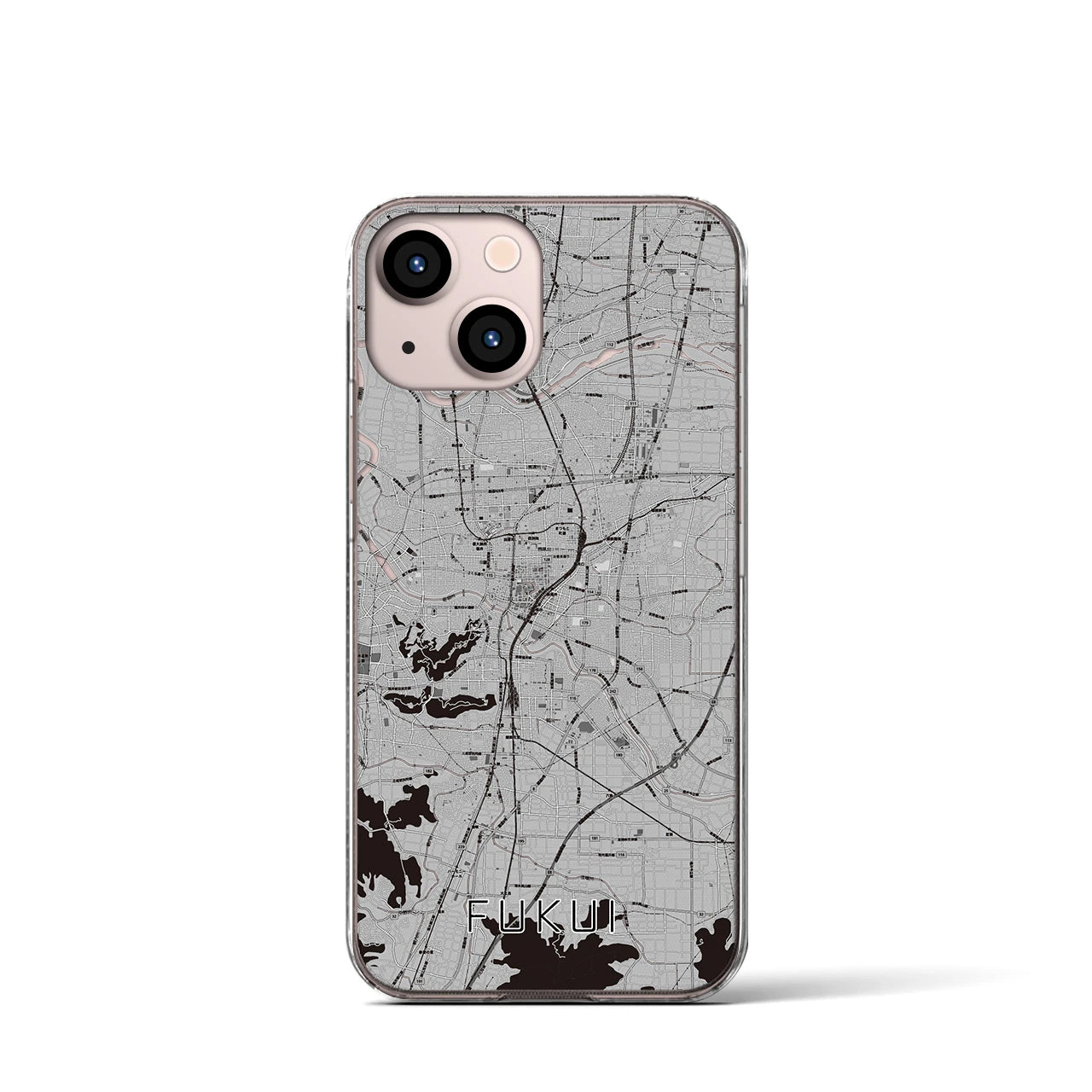 【福井（福井県）】地図柄iPhoneケース（クリアタイプ）