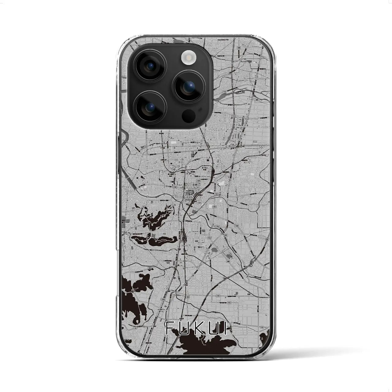 【福井（福井県）】地図柄iPhoneケース（クリアタイプ）