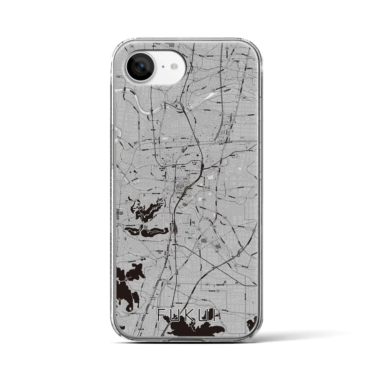 【福井（福井県）】地図柄iPhoneケース（クリアタイプ）