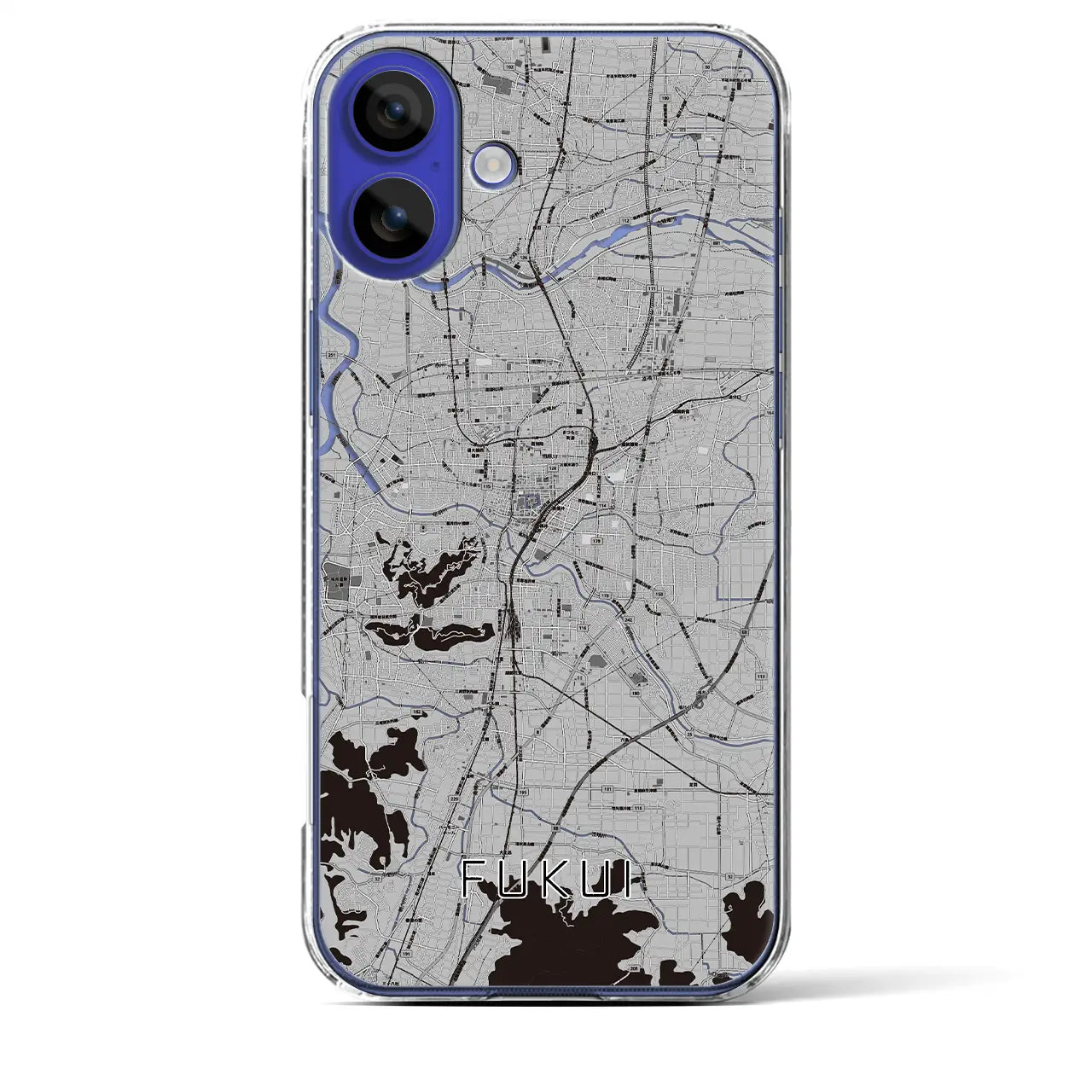 【福井（福井県）】地図柄iPhoneケース（クリアタイプ）