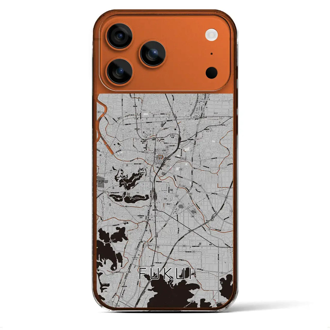 【福井（福井県）】地図柄iPhoneケース（クリアタイプ）