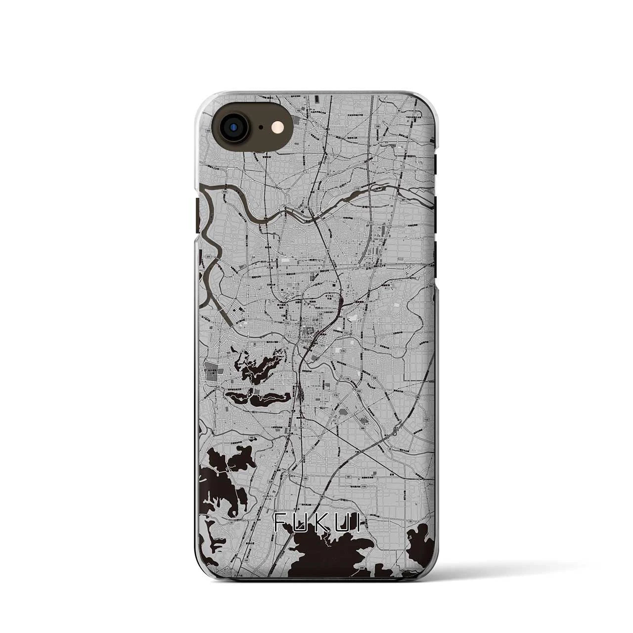 【福井（福井県）】地図柄iPhoneケース（クリアタイプ）