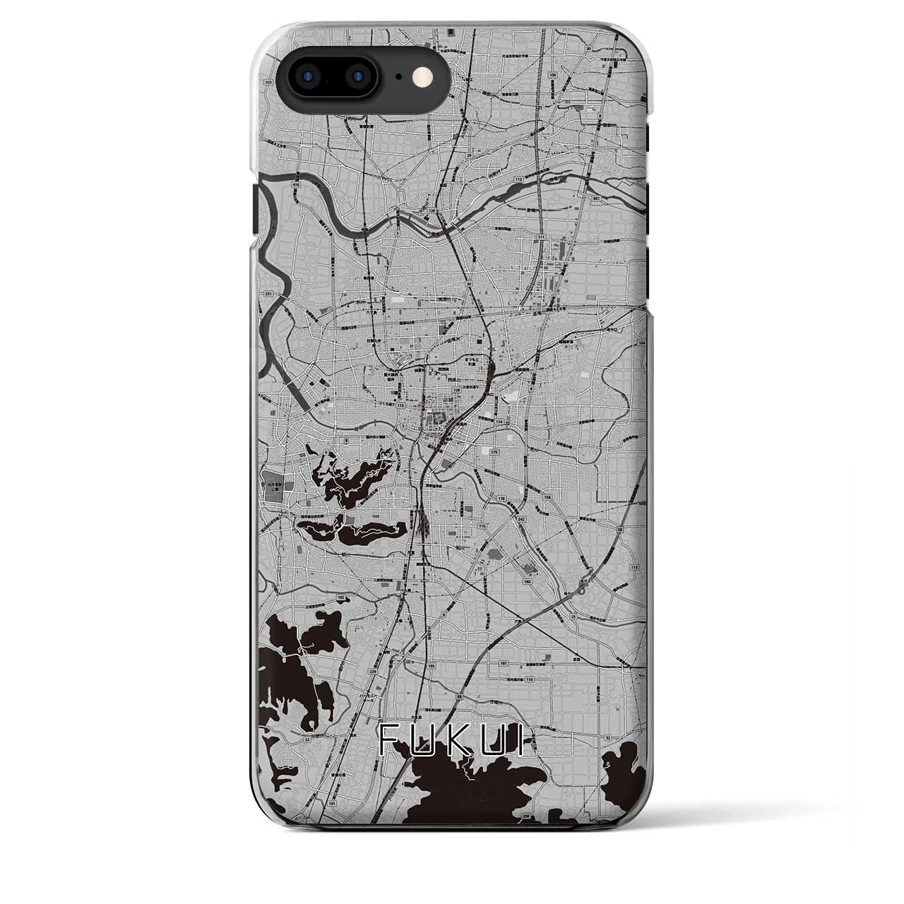 【福井（福井県）】地図柄iPhoneケース（クリアタイプ）