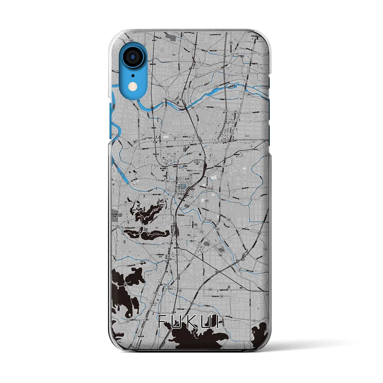 【福井（福井県）】地図柄iPhoneケース（クリアタイプ）
